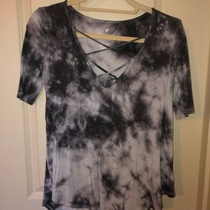 tie dye shirt sleeve american eagle tank